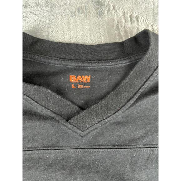 BAW Athletic Wear Black "Committed!" Football Graphic Jersey T-Shirt Men’s Large - Picture 7 of 10